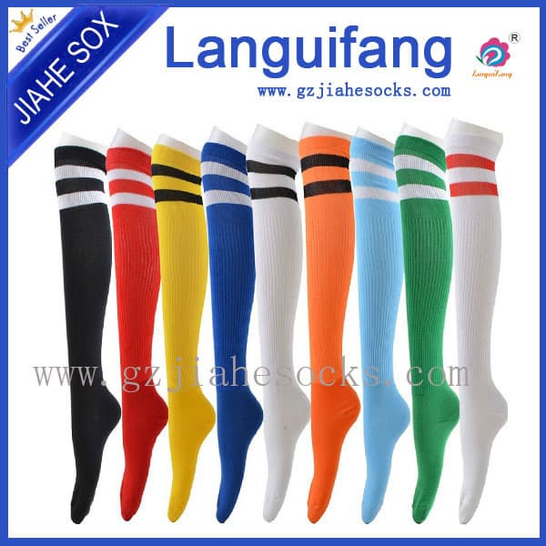 Wholesale Color Striped Football Socks For Men Soccer Socks